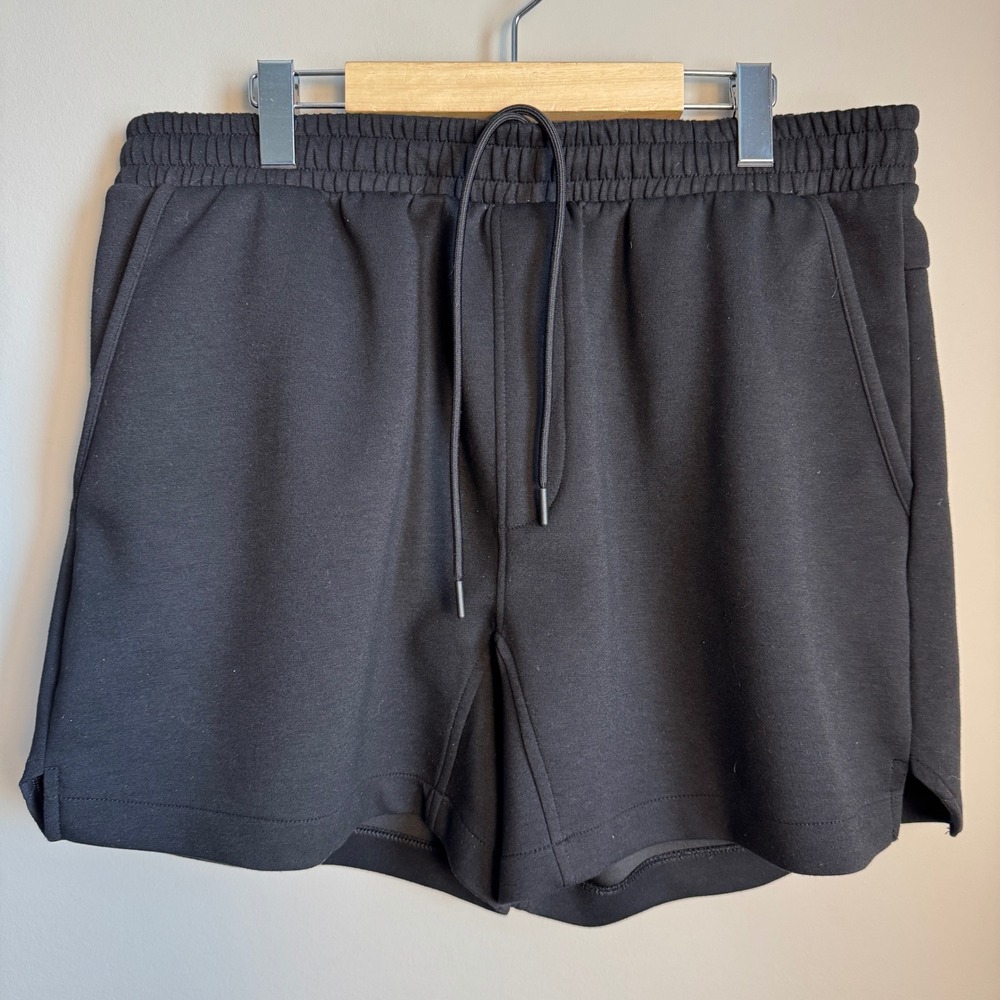 American Eagle‎ AE Mens Black Athletic Sweat Shorts Drawstring Pockets Size L